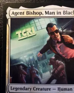 Agent Bishop, Man In Black 0002 Rare Teenage Mutant Ninja Turtles MTG - Image 2