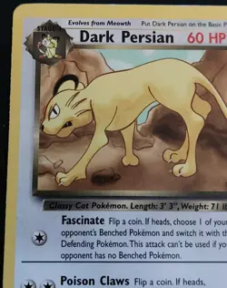 Pokemon tcg Dark Persian Uncommon Unlimited Team Rocket 42/82 LP - Image 2