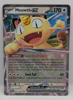 Meowth ex 062/088 Me03: Perfect Order Holo NM Pokemon - Image 1