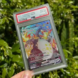 2021 POKEMON SWORD & SHIELD SHINING FATES #SV107 FULL ART/CHARIZARD VMAX PSA 10 - Image 3