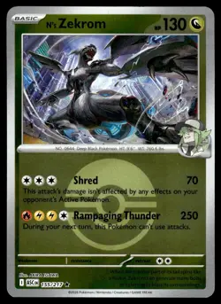 N's Zekrom (Poke Ball) 155/217 ME: Ascended Heroes Pokemon Reverse Holo NM/M - Image 1