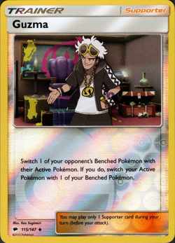 Guzma 115/147 Holo SM Burning Shadows Pokemon TCG [Near Mint] - Image 1
