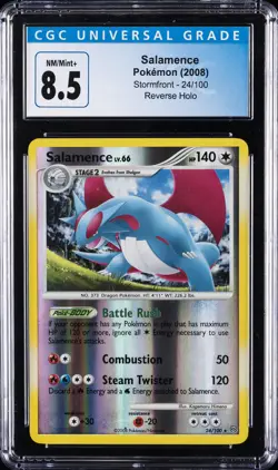 2008 POKEMON STORMFRONT REVERSE HOLO #24/100 SALAMENCE CGC 8.5 - Image 1