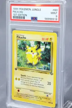 1999 Pokemon Pikachu, 1st Ed. Jungle #60/64, PSA 9 Mint - Image 2