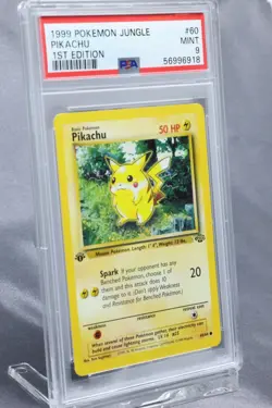 1999 Pokemon Pikachu, 1st Ed. Jungle #60/64, PSA 9 Mint - Image 3