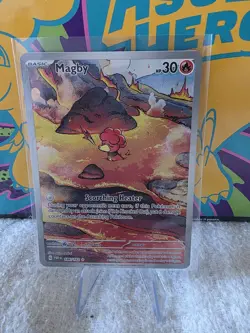 Pokemon TCG Magmar 186/182 Paradox Rift Illustration Rare - Image 1