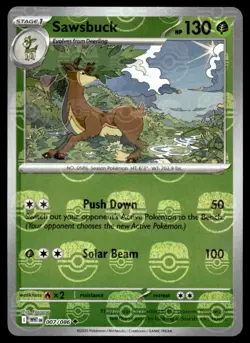 Pokemon TCG SV: White Flare #007/086 Sawsbuck (Master Ball) NM - Image 1