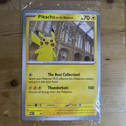Pokemon TCG Pikachu at the Natural History Museum Sealed Jumbo Promo SVP English - Image 1