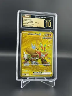 Gouging Fire ex Holo 214/162 2024 Pokemon Temporal Forces CGC 10 Pristine BL - Image 1