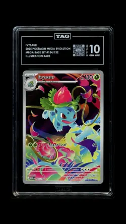 TAG 10 GEM MINT Ivysaur 134/132 Illustration Rare Mega Evolution Rank 37th - Image 3