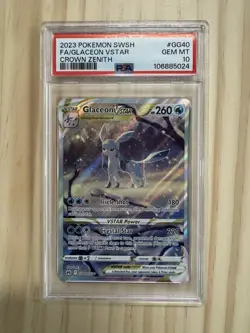 Pokemon Glaceon VSTAR GG40/GG70 Crown Zenith Holo PSA 10 - Image 1