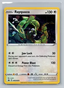 Pokemon TCG Rayquaza SWSH029 Black Star Promo Holo Promo Rare - Image 1