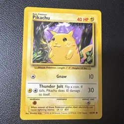 Pokemon TCG Pikachu Base Set 58/102 Regular Unlimited Common - Image 1