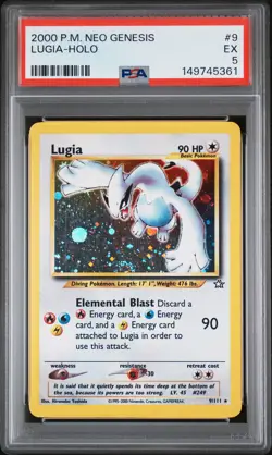 2000 POKEMON NEO GENESIS #9 LUGIA-HOLO PSA 5 - Image 1