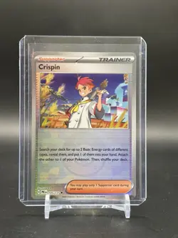 Pokemon Crispin (Poke Ball Pattern) Holo Uncommon SV: Prismatic Evolutions 105 - Image 1