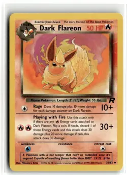 2000 Pokemon - Team Rocket Dark Flareon #35/82 - Image 1