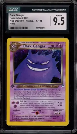 Pokemon Dark Gengar Neo Destiny 1st Edition Holo Rare #6 CGC 9.5 - Image 1
