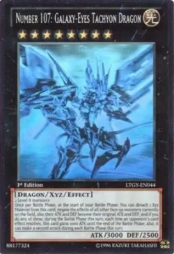 Yugioh! LP Number 107: Galaxy-Eyes Tachyon Dragon - LTGY-EN044 - Ghost Rare - 1s - Image 1