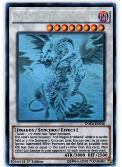 Yugioh! LP Scarlight Red Dragon Archfiend - DOCS-EN046 - Ghost Rare - 1st Editio - Image 1