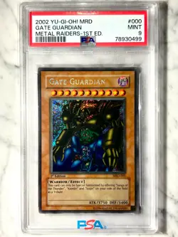 Yu-Gi-Oh! "Gate Guardian" 1st Edition MRD-000 PSA 9 Mint (POP 201) - Image 1