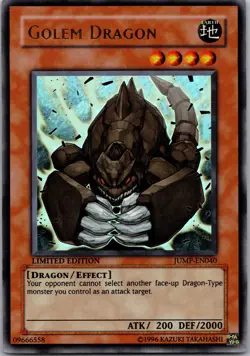 Yugioh Golem Dragon JUMP-EN040 Limited Edition Ultra Rare NM - Image 1