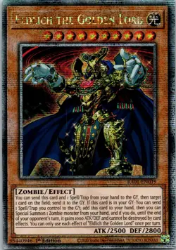 Yugioh Eldlich the Golden Lord RA01-EN019 1st Edition Quarter Century Secret NM - Image 1