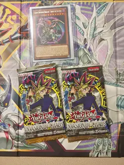 Yu-Gi-Oh Invasion of Chaos Booster Packs 2 Pack Lot 2014/2017 + Chaos Emperor - Image 1