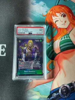 2024 One Piece 500 Years in the Future OP07-029 Basil Hawkins Alt Art PSA 9 - Image 1