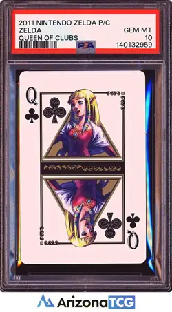 The Legend Of Zelda 2011 Zelda Queen Of Clubs Zelda Playing Cards PSA 10 - Image 1