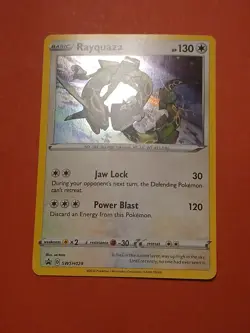 Pokemon Sword & Shield Rayquaza SWSH 029 Promo Card Black Star Holo - Image 4