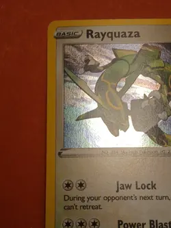 Pokemon Sword & Shield Rayquaza SWSH 029 Promo Card Black Star Holo - Image 5