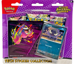 Pokemon Mega Evolution Ascended Heroes Tech Sticker Trading Cards 3-Pack Gastly - Image 1