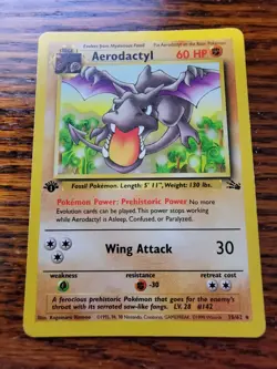 Aerodactyl Fossil 1st Edition 16/62 Non-Holo Rare Pokemon Card PL - Image 1