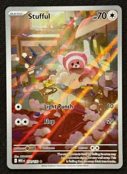 Pokemon Stufful 154/132 Me01: Mega Evolution Illustration Rare Holo Card - Image 1