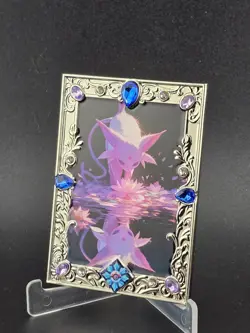 Espeon Metal Diamond Card 13/19 | Serialized Pokemon Fan Art Collectible - Image 2