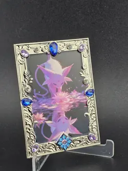 Espeon Metal Diamond Card 13/19 | Serialized Pokemon Fan Art Collectible - Image 3