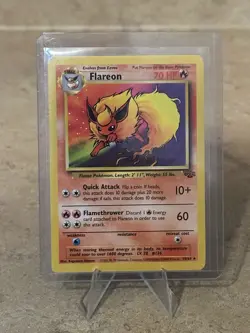 Pokemon Flareon Jungle Rare Unlimited 70 HP 19/64 1999 English Card - Image 1