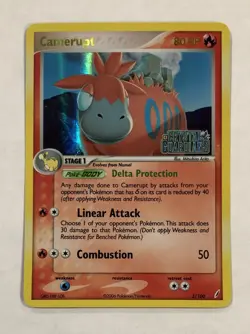 Pokemon CAMERUPT Card 3/100 Reverse Holo Rare EX Crystal Guardians NM STAMPED - Image 1