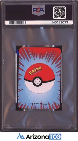 Pokemon 1999 Vaporeon Red 3 Of Clubs Bicycle Pokemon Mini Playing Cards PSA 9 - Image 2