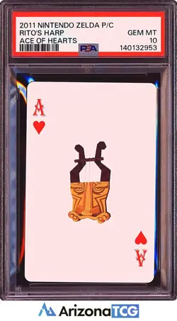 The Legend Of Zelda 2011 Rito's Harp Ace Of Hearts Zelda Playing Cards PSA 10 - Image 1