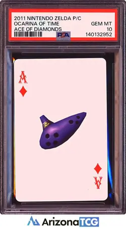 The Legend Of Zelda 2011 Ocarina Of Time Ace Of Diamonds Playing Cards PSA 10 - Image 1