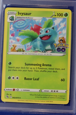 2022 Pokemon Go IVYSAUR #002 Trading Card Graded NM-MT 8.5 002/78 Collect Direct - Image 2