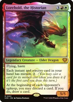 ** FOIL Lorehold, the Historian ** [NM] MTG Secrets of Strixhaven Elder Dragon - Image 1
