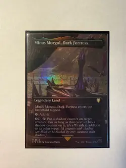 MTG FOIL Minas Morgul, Dark Fortress - The Lord of the Rings Commander #514 - Image 1