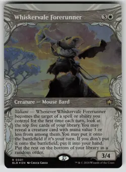 Whiskervale Forerunner (Showcase) Foil R Bloomburrow 301 NM - Image 1