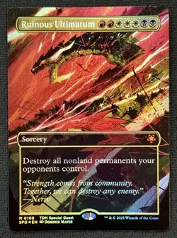 MTG 1x FOIL BORDERLESS Ruinous Ultimatum 108 Special Guests Magic NM/M - Image 1
