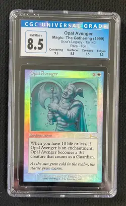 Mtg Opal Avenger (CGC) 8.5 Q++ Urza’s Legacy, rare f oil [1999] - Image 1