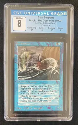 Mtg Sea Serpent (CGC) 8 Limited Edition Beta [1993] - Image 1