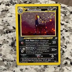 Pokemon Houndoom Double Holo Neo Revelation 8/64 - Image 1