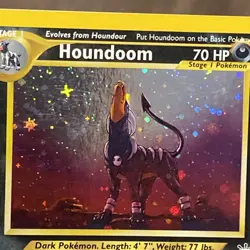 Pokemon Houndoom Double Holo Neo Revelation 8/64 - Image 4